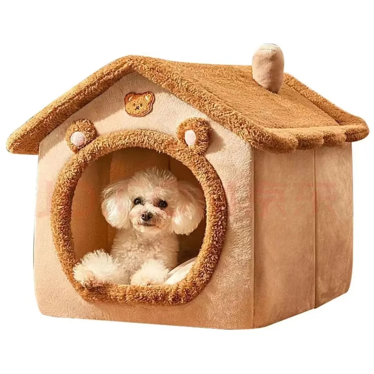 All Seasons Warm Washable Cat Dog House Indoor Soft Removable Cushion Pet Bed
