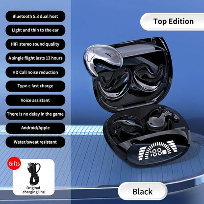 Invisible Sleep Wireless Earphone TWS Bluetooth 5.3 Headphones Hidden Earbuds