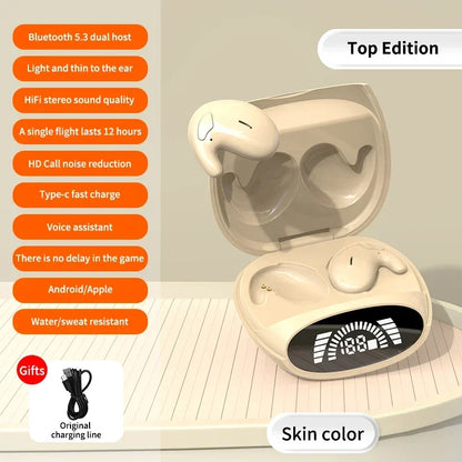 Invisible Sleep Wireless Earphone TWS Bluetooth 5.3 Headphones Hidden Earbuds